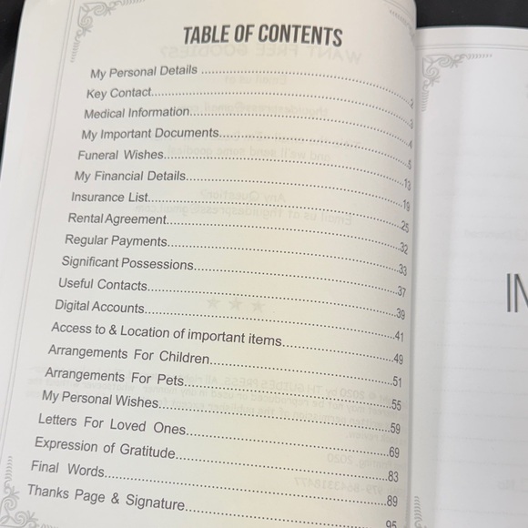 I’m Dead Now What? Decorative End of Life Planner Make life easier for those - Picture 3 of 4